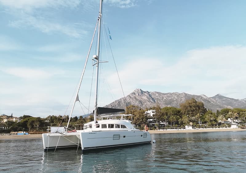 Lagoon 380 catamaran charter in Marbella
