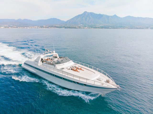 Mangusta 80 luxury yacht charter in Marbella