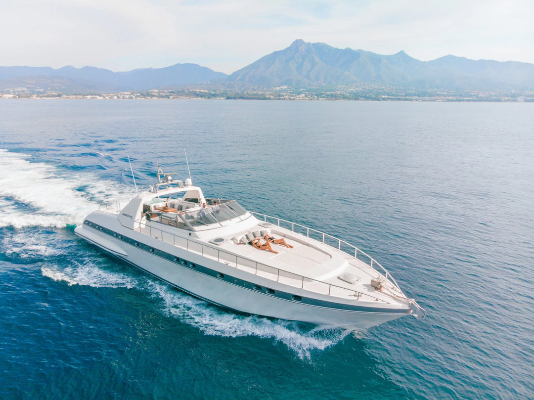 Mangusta 80 luxury yacht charter in Marbella